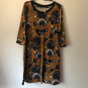 Gilli Floral Sweater Tee Shirt Dress with pockets